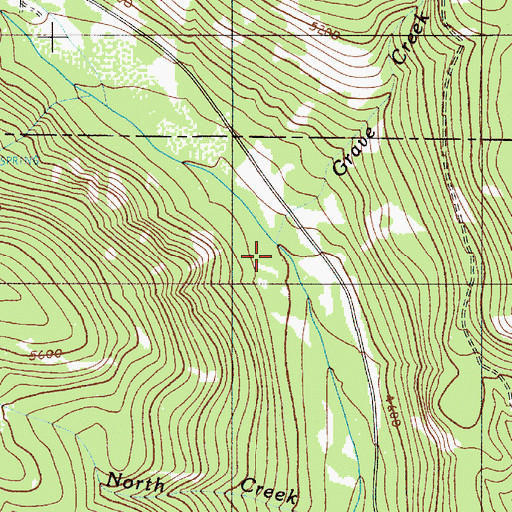 Topographic Map of Grave Creek, OR
