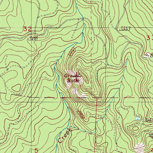 Topographic Map of Gravel Butte, OR