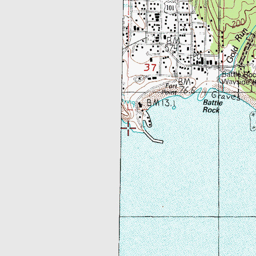 Topographic Map of Graveyard Point, OR