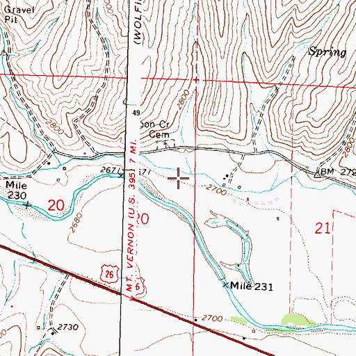 Topographic Map of Graveyard Gulch, OR