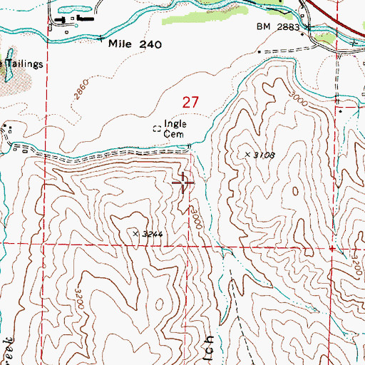 Topographic Map of Graveyard Gulch, OR