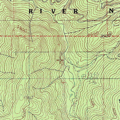 Topographic Map of Greely Creek, OR
