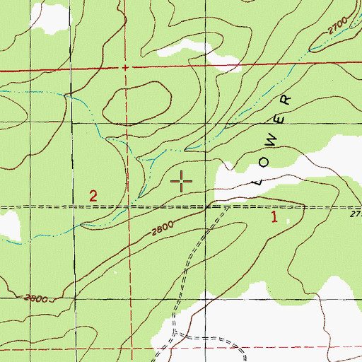 Topographic Map of Green Mountain, OR