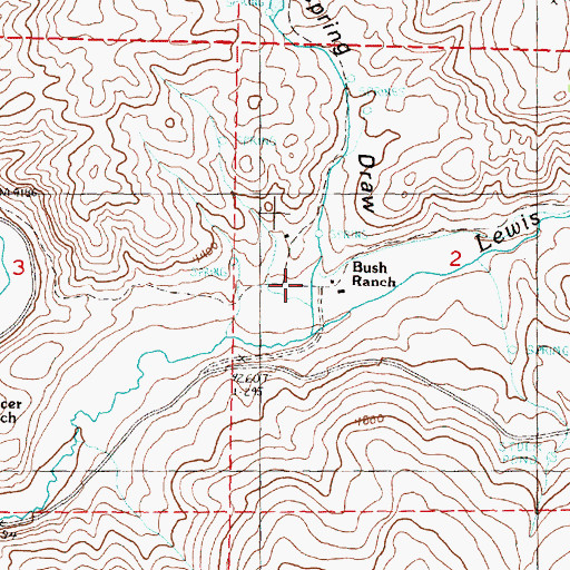 Topographic Map of Greenspring Draw, OR