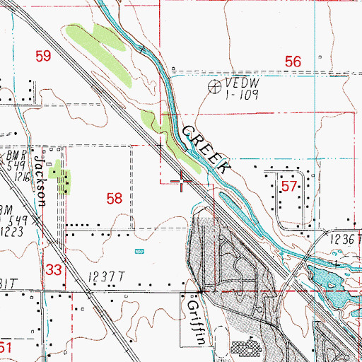 Topographic Map of Griffin Creek, OR