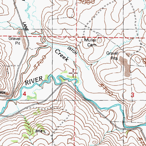 Topographic Map of Griffin Creek, OR