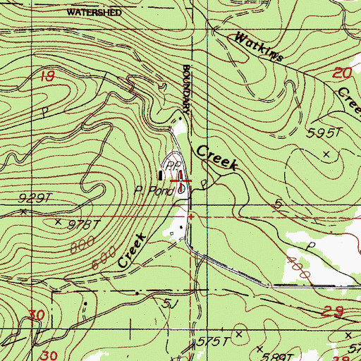 Topographic Map of Griffith Creek, OR