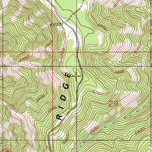 Topographic Map of Grizzly Ridge, OR