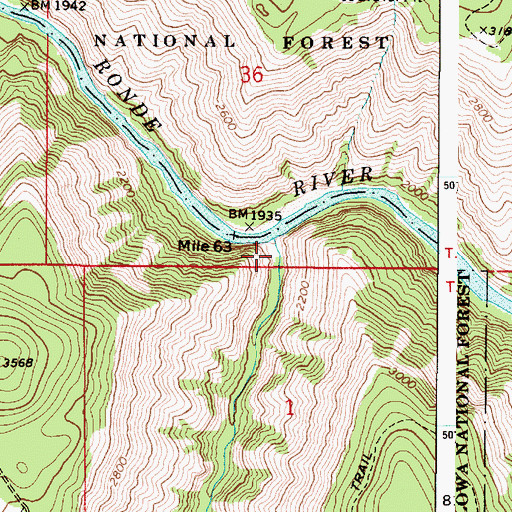 Topographic Map of Grossman Creek, OR