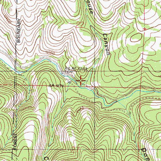 Topographic Map of Grouse Canyon, OR