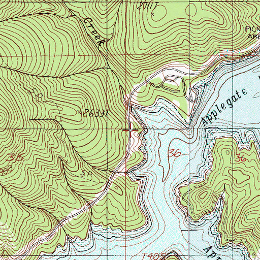Topographic Map of Grouse Creek, OR