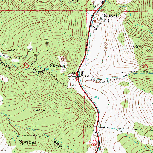 Topographic Map of Grouse Creek, OR