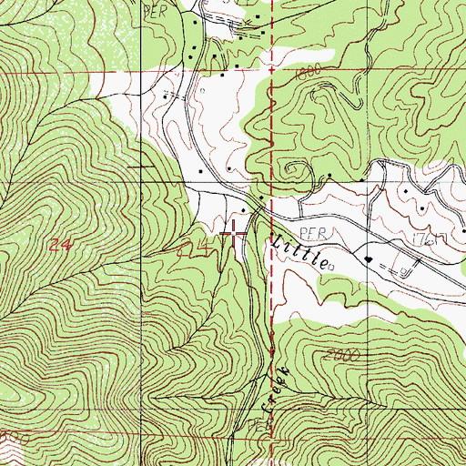 Topographic Map of Grouse Creek, OR