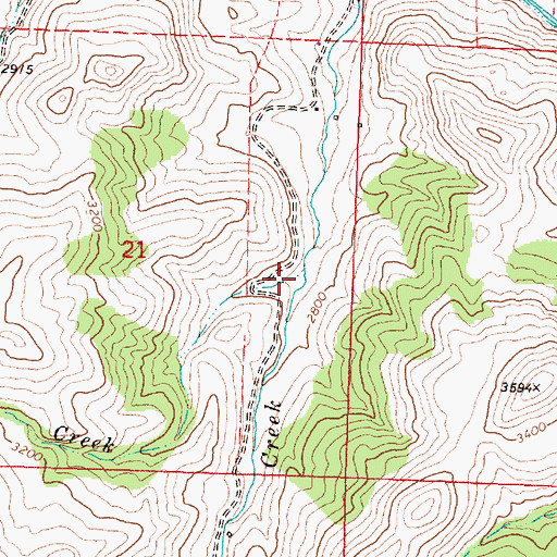 Topographic Map of Grouse Creek, OR