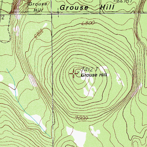 Topographic Map of Grouse Hill, OR