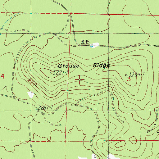 Topographic Map of Grouse Ridge, OR