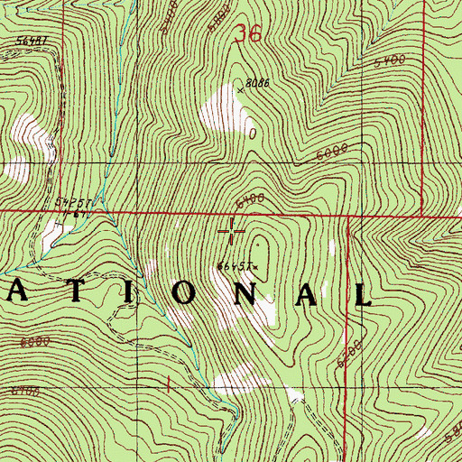 Topographic Map of Grouse Spring Trail (historical), OR