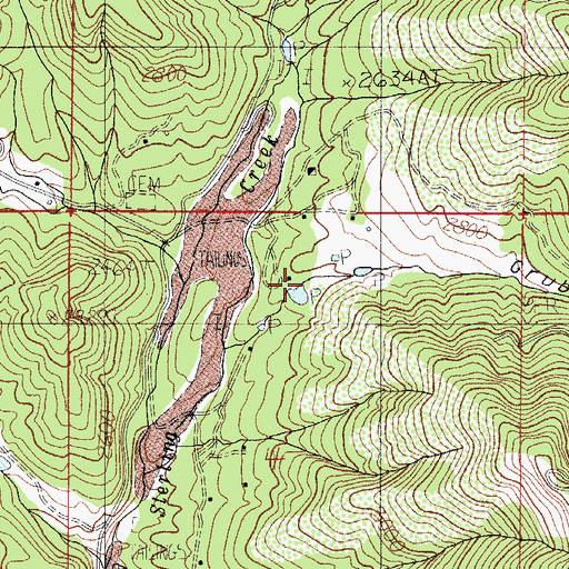 Topographic Map of Grub Gulch, OR