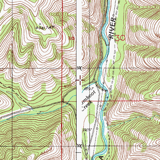 Topographic Map of Gumboot Creek, OR