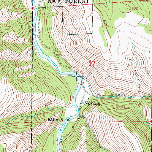 Topographic Map of Gunderson Creek, OR