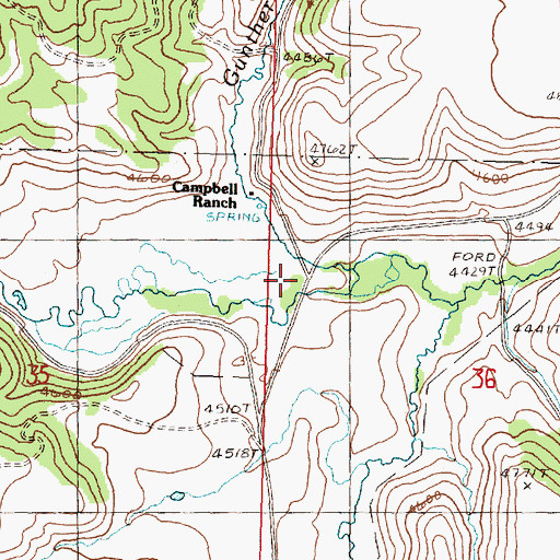 Topographic Map of Gunther Creek, OR