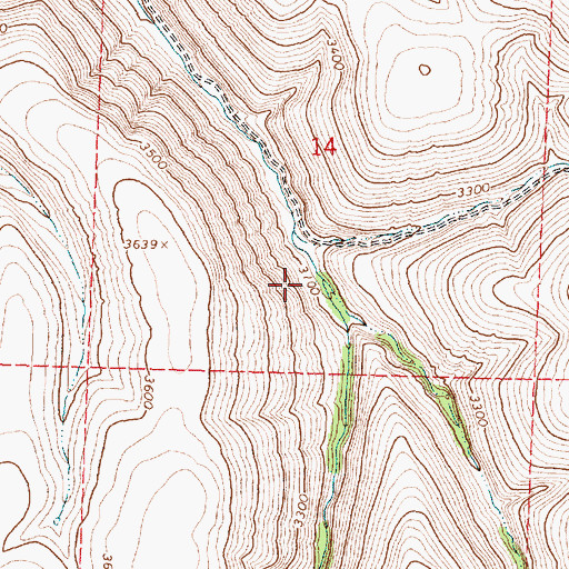 Topographic Map of Gurdane Creek, OR