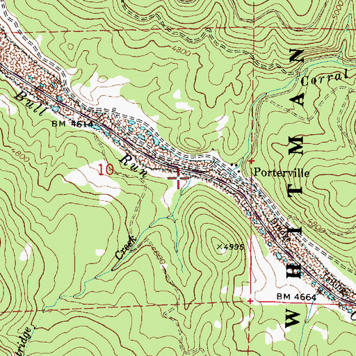 Topographic Map of Gutridge Creek, OR