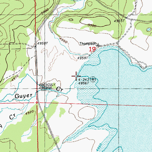 Topographic Map of Guyer Creek, OR
