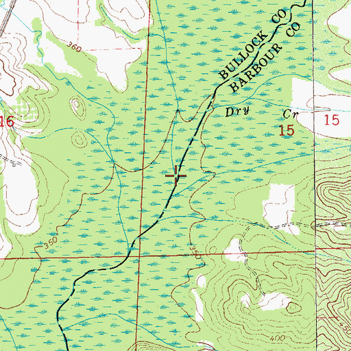 Topographic Map of Big Sandy Creek, AL