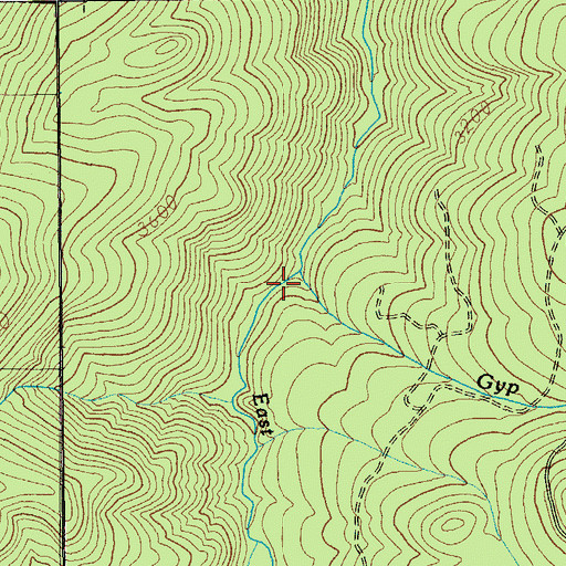 Topographic Map of Gyp Creek, OR