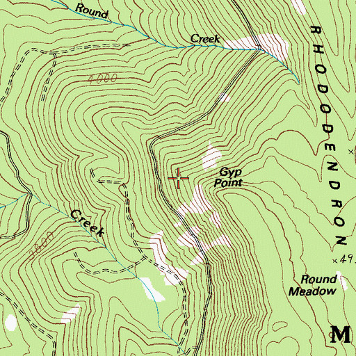 Topographic Map of Gyp Point, OR