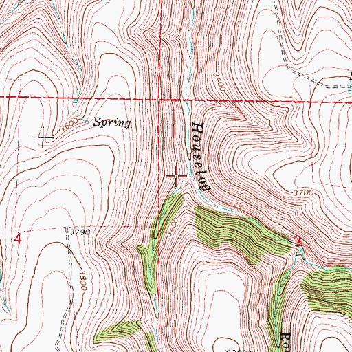 Topographic Map of Hackman Creek, OR