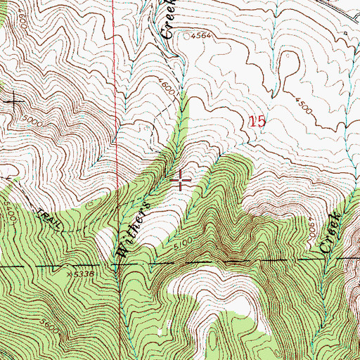 Topographic Map of Hadley Creek, OR