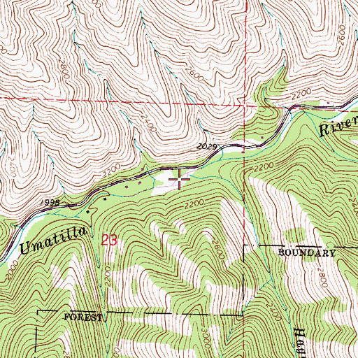 Topographic Map of Hagar Creek, OR