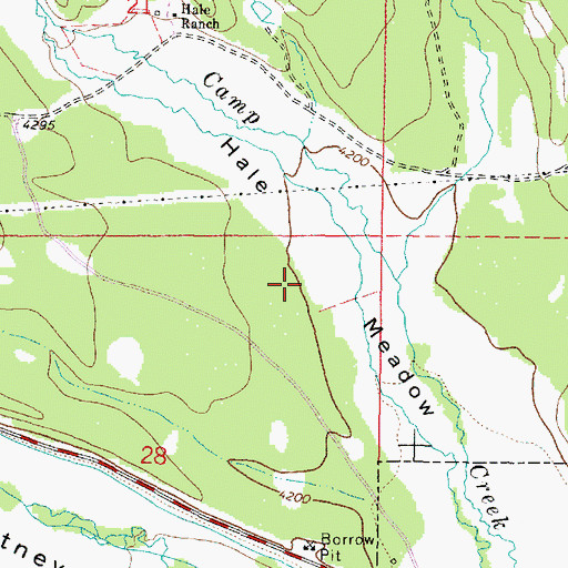 Topographic Map of Hale Meadow, OR