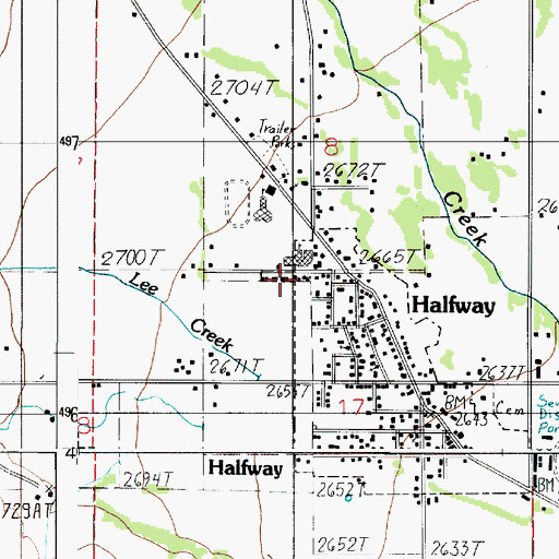 Topographic Map of Halfway, OR