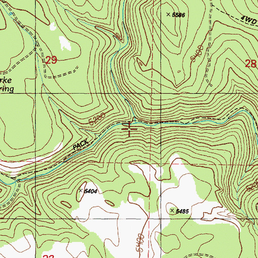 Topographic Map of Halfway Creek, OR