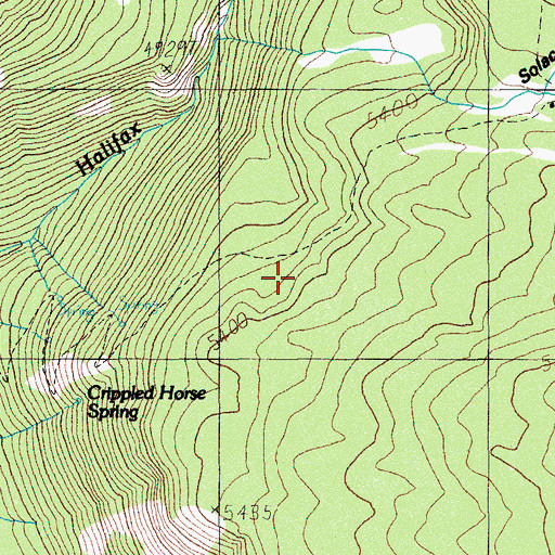 Topographic Map of Halifax Trail, OR
