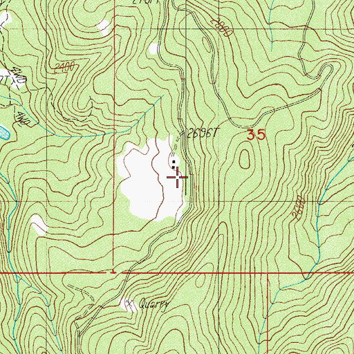 Topographic Map of Hall Ranch, OR