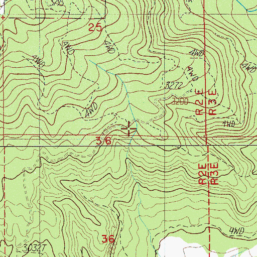 Topographic Map of Halls Cabin, OR
