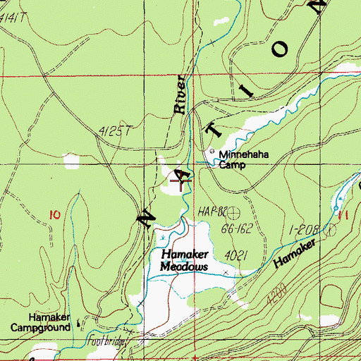Topographic Map of Hamaker Creek, OR