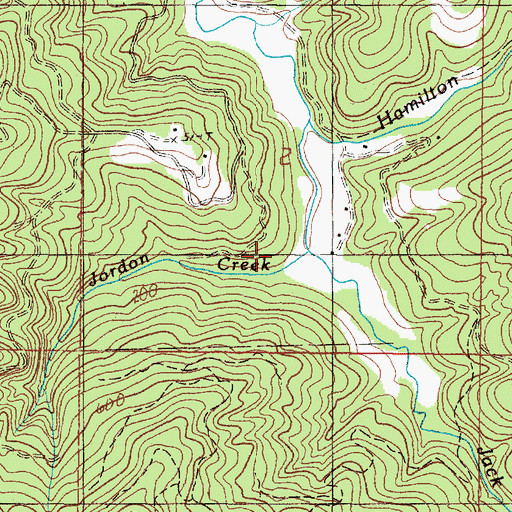 Topographic Map of Hamilton Creek, OR