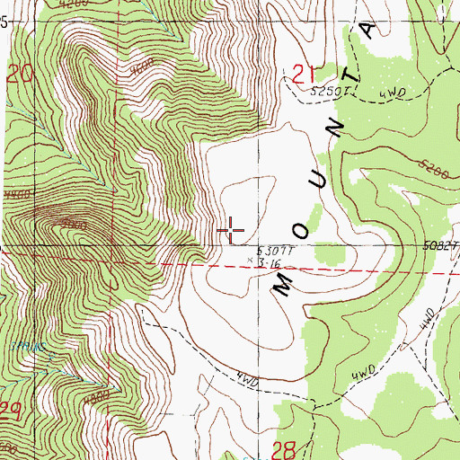 Topographic Map of Hamilton Mountain, OR