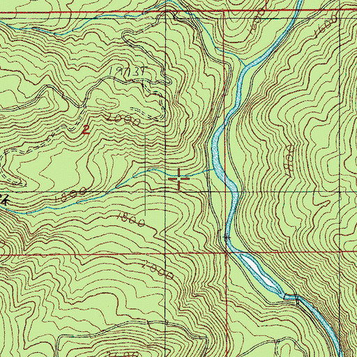 Topographic Map of Hamner Creek, OR