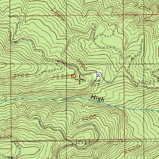 Topographic Map of Hamner Creek Way, OR