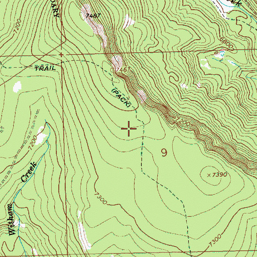 Topographic Map of Hanan Trail, OR