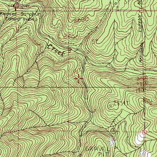 Topographic Map of Hanley Gulch, OR