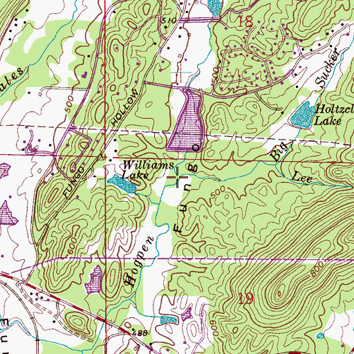 Topographic Map of Big Sucker Brook, AL