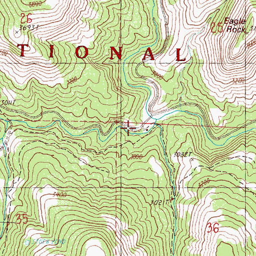 Topographic Map of Happy Jack Creek, OR