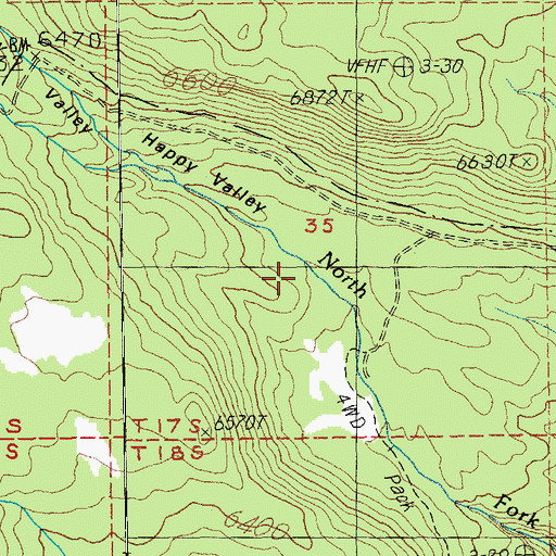 Topographic Map of Happy Valley, OR